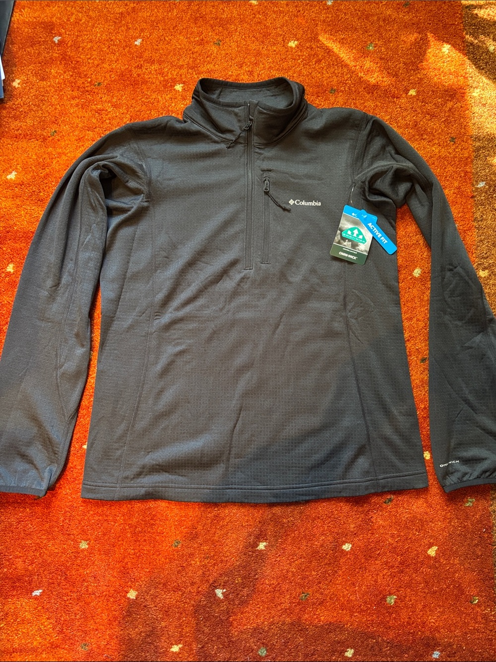 Columbia women’s essential hike grid fleece half zip NWT